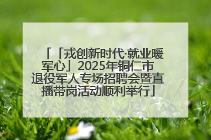 「戎创新时代·就业暖军心」2025年铜仁市退役军人专场招聘会暨直播带岗活动顺利举行