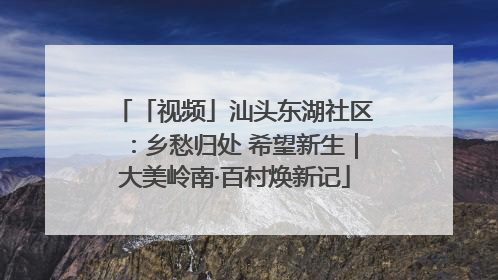 「视频」汕头东湖社区：乡愁归处 希望新生｜大美岭南·百村焕新记