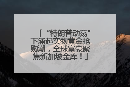 “特朗普动荡”下涌起实物黄金抢购潮，全球富豪聚焦新加坡金库！