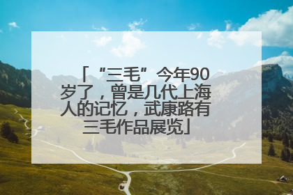 “三毛”今年90岁了，曾是几代上海人的记忆，武康路有三毛作品展览