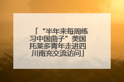 “半年来每周练习中国曲子”美国托莱多青年走进四川南充交流访问