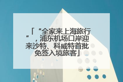 “全家来上海旅行”，浦东机场口岸迎来沙特、科威特首批免签入境旅客