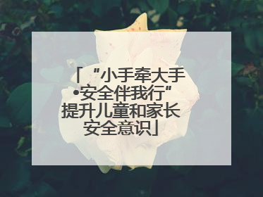 “小手牵大手•安全伴我行”提升儿童和家长安全意识