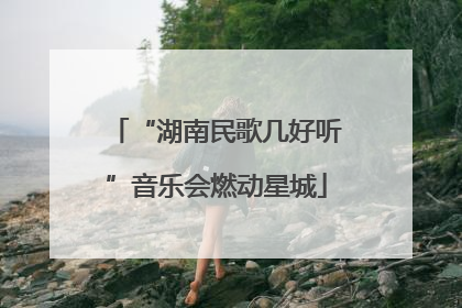 “湖南民歌几好听”音乐会燃动星城