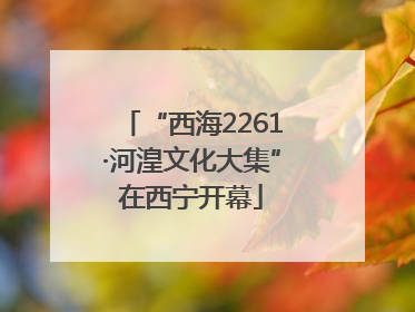 “西海2261·河湟文化大集”在西宁开幕