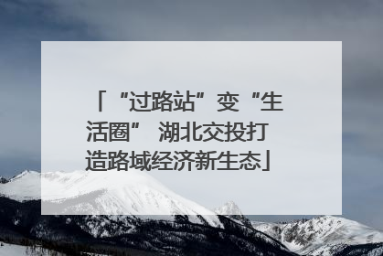 “过路站”变“生活圈” 湖北交投打造路域经济新生态