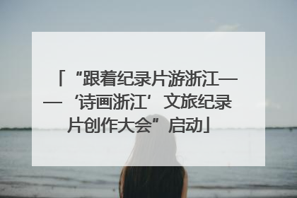 “跟着纪录片游浙江——‘诗画浙江’文旅纪录片创作大会”启动