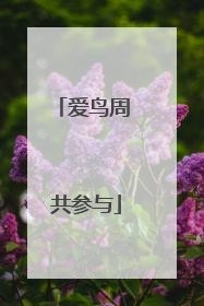 爱鸟周 共参与