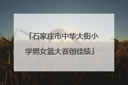 石家庄市中华大街小学男女篮大赛创佳绩