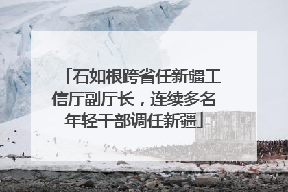 石如根跨省任新疆工信厅副厅长，连续多名年轻干部调任新疆