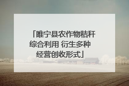 睢宁县农作物秸秆综合利用 衍生多种经营创收形式