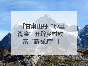 甘肃山丹“沙里淘金”开辟乡村致富“新赛道”
