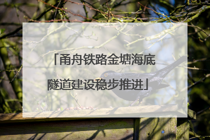 甬舟铁路金塘海底隧道建设稳步推进