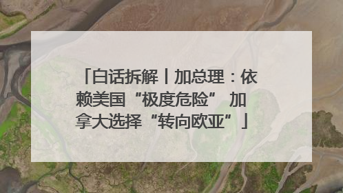 白话拆解丨加总理：依赖美国“极度危险” 加拿大选择“转向欧亚”