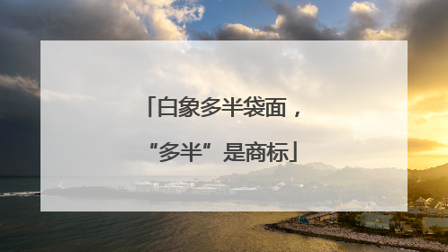 白象多半袋面，“多半”是商标