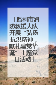 监利市消防救援大队开展“弘扬抗洪精神，献礼建党华诞”主题党日活动