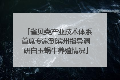 省贝类产业技术体系首席专家到滨州指导调研白玉蜗牛养殖情况
