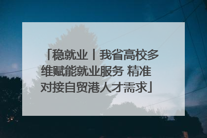 稳就业丨我省高校多维赋能就业服务 精准对接自贸港人才需求
