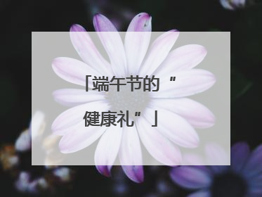 端午节的“健康礼”