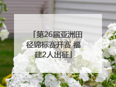 第26届亚洲田径锦标赛开赛 福建2人出征