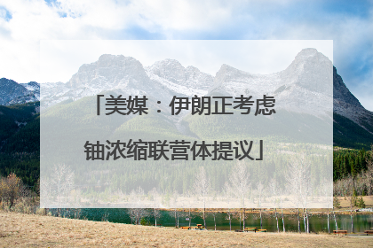 美媒：伊朗正考虑铀浓缩联营体提议