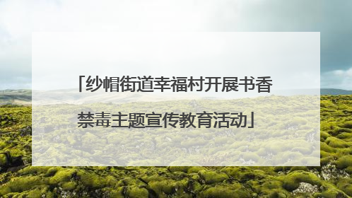 纱帽街道幸福村开展书香禁毒主题宣传教育活动