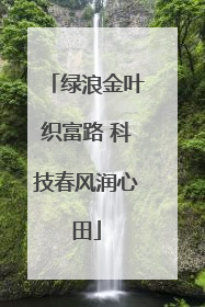 绿浪金叶织富路 科技春风润心田
