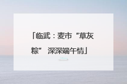 临武：麦市“草灰粽” 深深端午情