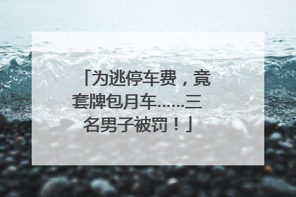 为逃停车费，竟套牌包月车……三名男子被罚！