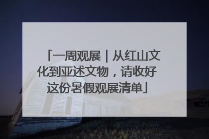 一周观展｜从红山文化到亚述文物，请收好这份暑假观展清单
