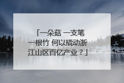 一朵菇 一支笔 一根竹 何以撬动浙江山区百亿产业？