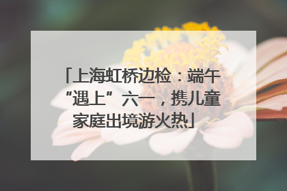 上海虹桥边检：端午“遇上”六一，携儿童家庭出境游火热