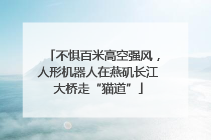 不惧百米高空强风，人形机器人在燕矶长江大桥走“猫道”