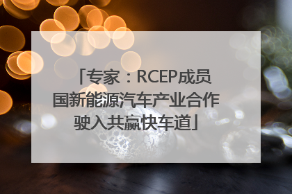 专家：RCEP成员国新能源汽车产业合作驶入共赢快车道
