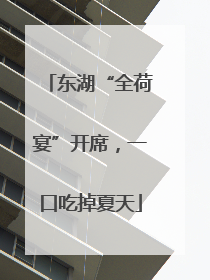 东湖“全荷宴”开席，一口吃掉夏天