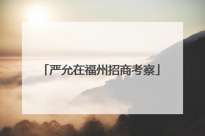 严允在福州招商考察