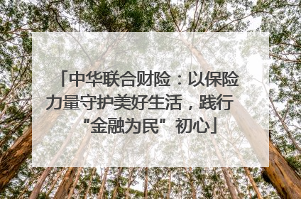 中华联合财险：以保险力量守护美好生活，践行“金融为民”初心