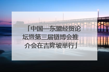 中国—东盟经贸论坛暨第三届链博会推介会在吉隆坡举行
