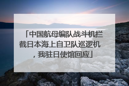 中国航母编队战斗机拦截日本海上自卫队巡逻机，我驻日使馆回应