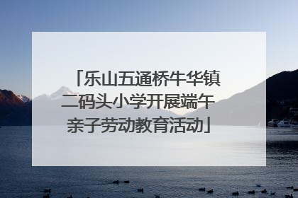 乐山五通桥牛华镇二码头小学开展端午亲子劳动教育活动