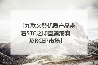 九款文登优质产品带着STC之印直通港澳及RCEP市场