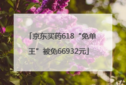 京东买药618“免单王”被免66932元