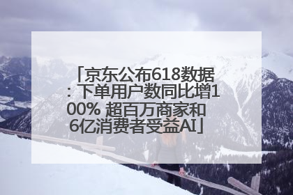 京东公布618数据：下单用户数同比增100% 超百万商家和6亿消费者受益AI