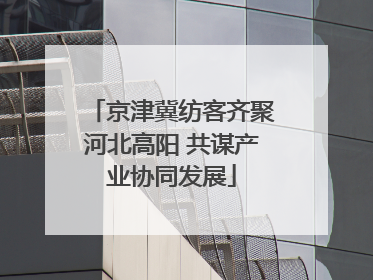 京津冀纺客齐聚河北高阳 共谋产业协同发展