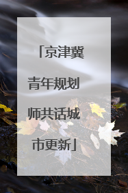 京津冀青年规划师共话城市更新