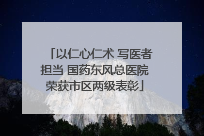 以仁心仁术 写医者担当 国药东风总医院荣获市区两级表彰