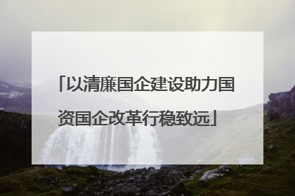 以清廉国企建设助力国资国企改革行稳致远