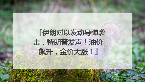 伊朗对以发动导弹袭击，特朗普发声！油价飙升，金价大涨！