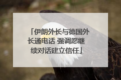 伊朗外长与德国外长通电话 强调愿继续对话建立信任