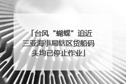 台风“蝴蝶”迫近 三亚海事局辖区货船码头均已停止作业